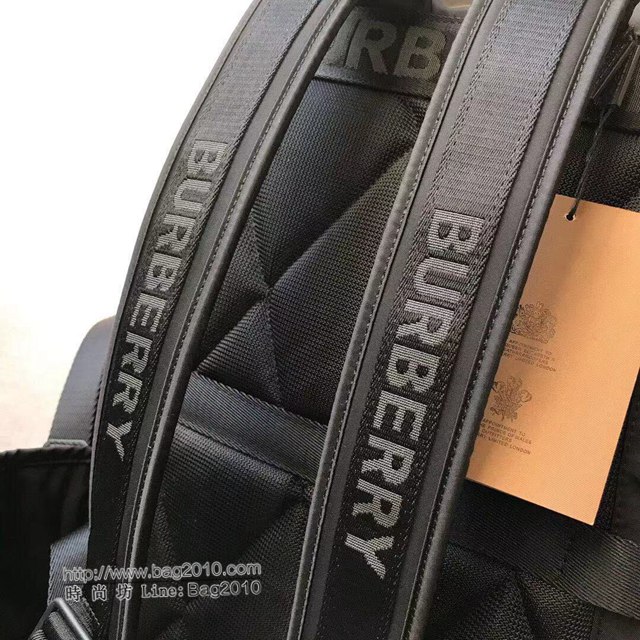 Burberry專櫃新款雙肩包 巴寶莉黑色帆布男士後背包  db1192